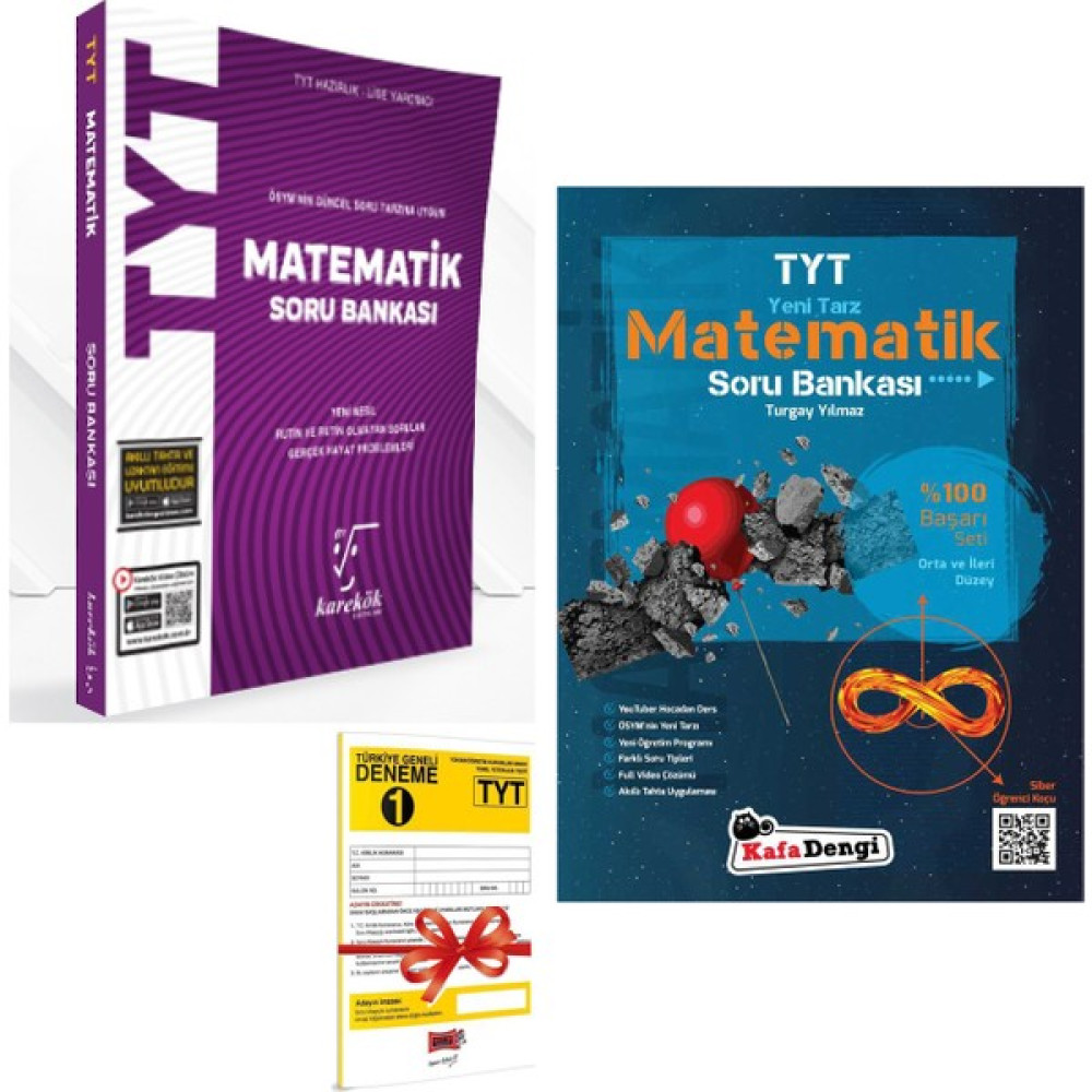 Karekök TYT Matematik Soru Bankası ve Kafadengi TYT Matematik Soru Bankası Seti + Deneme Temel Yeterlilik Testi (TYT) Fiyatı