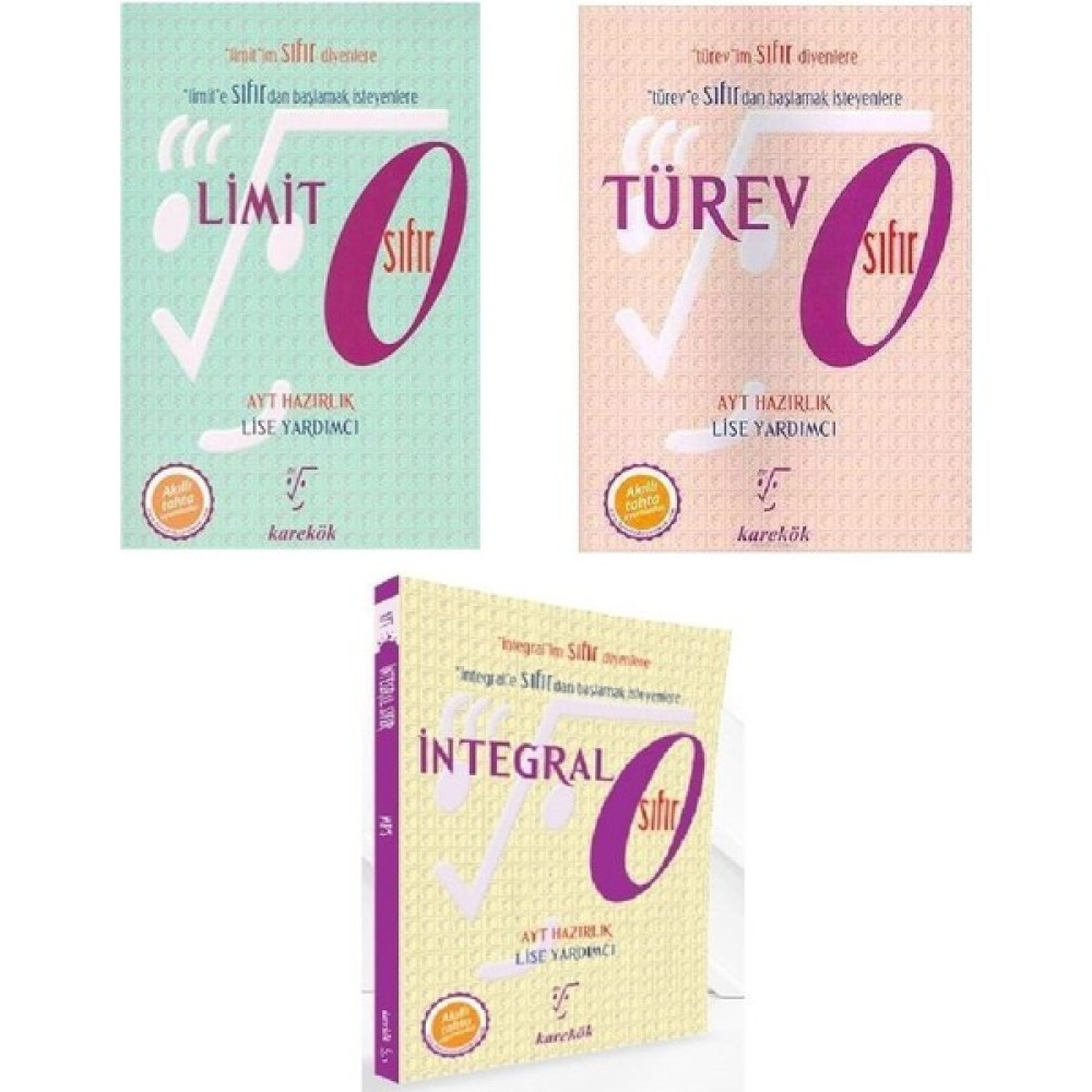 Karekök Yayıncılık Limit, Integral, Türev Sıfır 3 Kitap Set Temel Yeterlilik Testi (TYT) Fiyatı
