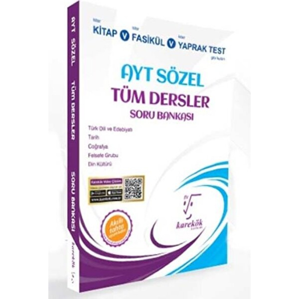 Karekök Yayınları AYT Tüm Dersler Soru Bankası [Sözel] Temel Yeterlilik Testi (TYT) Fiyatı
