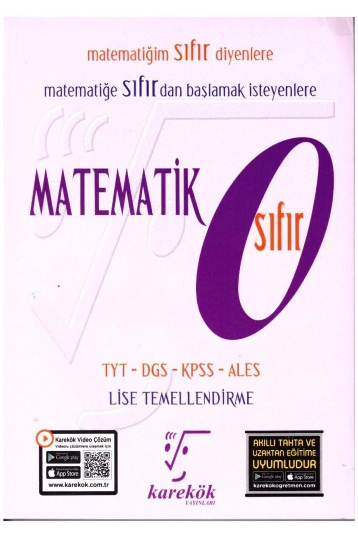 Karekök Yayınları Matematik 0 Sıfır 2023 Lise Temellendirme" Ders Sınav Kitapları Fiyatı