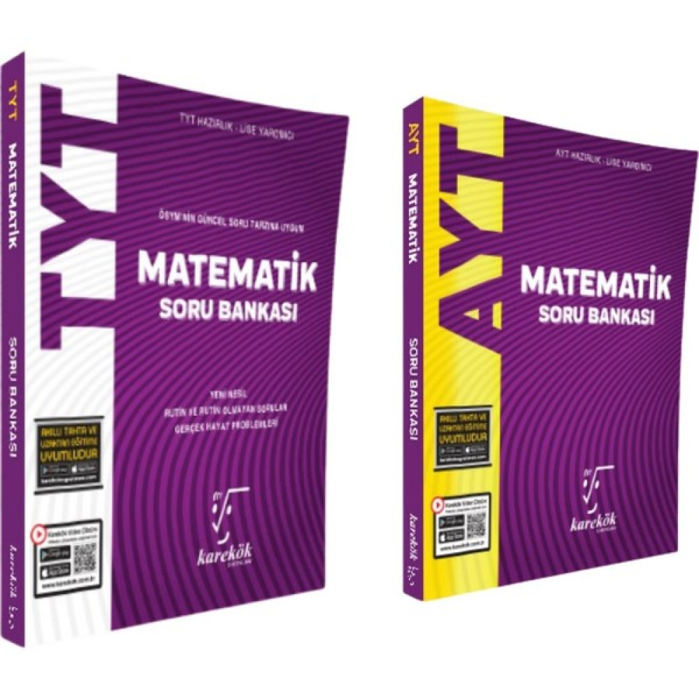 Karekök Yayınları TYT AYT Matematik Soru Bankası 2'li Set Tüm Dersler Fiyatı