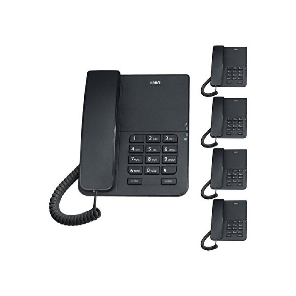 Karel Tm140 Analog Siyah Masaüstü Telefon 5 Adet Telsiz Telefon Fiyatı