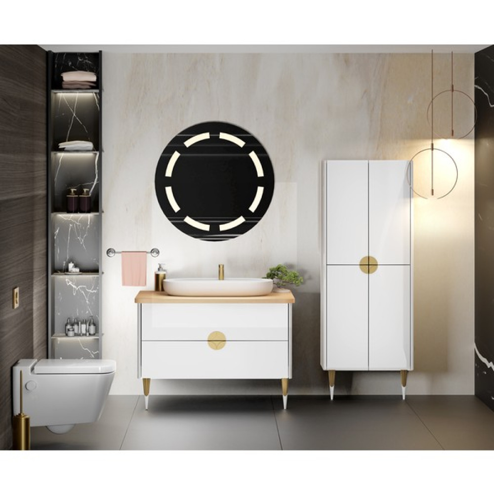 Karen Angel 101 cm Banyo Dolabı Seti , Beyaz Banyo Dolabı / Mobilyası Fiyatı