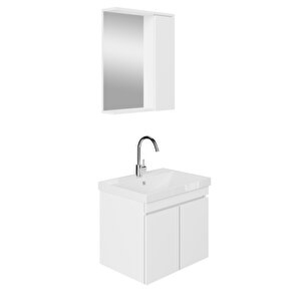 Karen Banyo Koza Banyo Dolabı Seti 60 Cm Beyaz Lavabo Dahil, Lavabolu.. 60 cm Banyo Dolabı / Mobilyası Fiyatı