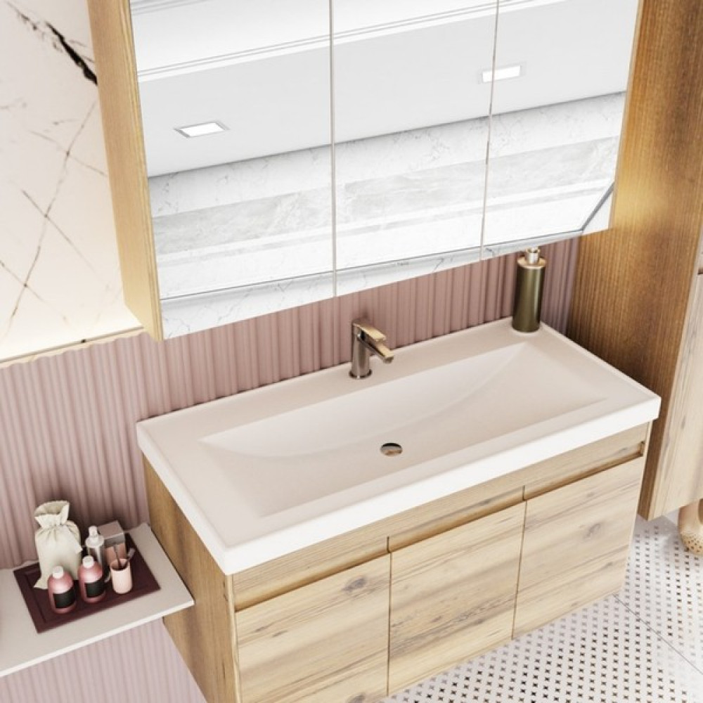 Karen City 80 cm Banyo Dolabı Seti , Sonomo Banyo Dolabı / Mobilyası Fiyatı