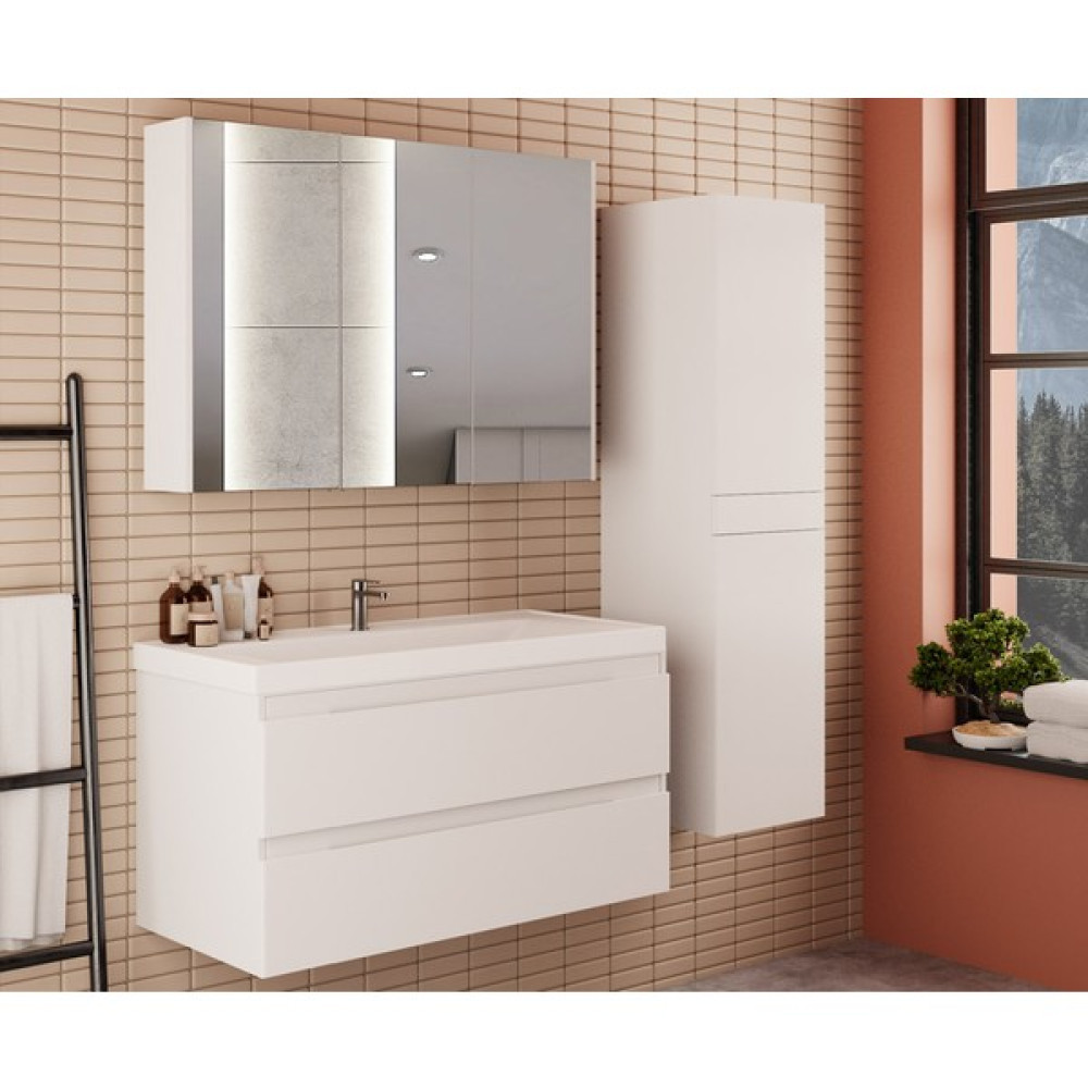 Karen Vega 60 cm  Banyo Dolabı Seti , Beyaz Banyo Dolabı / Mobilyası Fiyatı