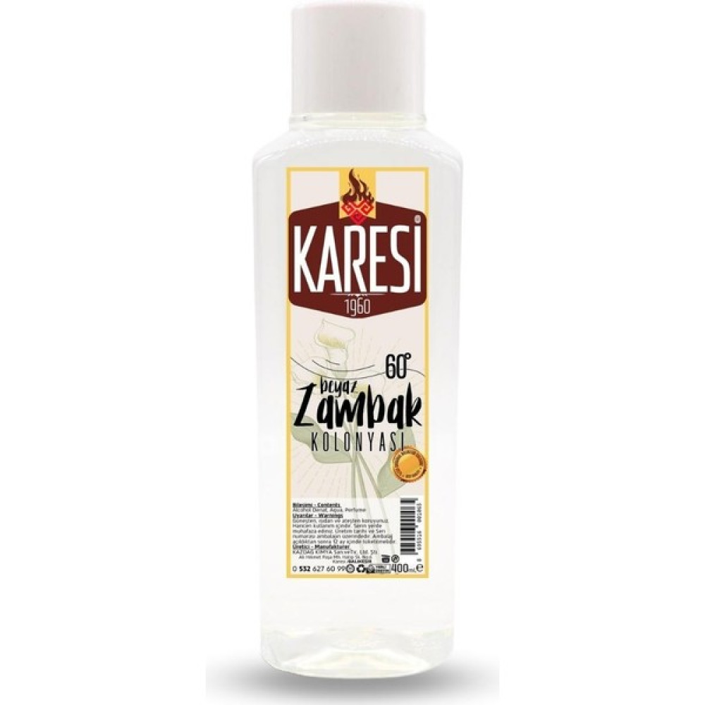Karesi - Beyaz Zambak Kolonyası - 400 ml Kolonya & Gülsuyu Fiyatı