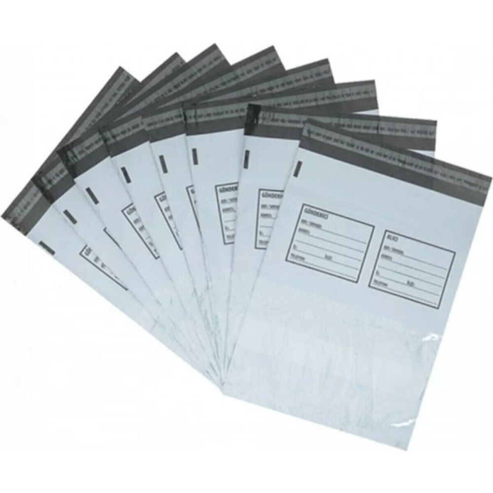 Kargo Toptancısı Gri Cepli Kargo Poşeti 35X45+5 cm 500 Adet Dosya Fiyatı