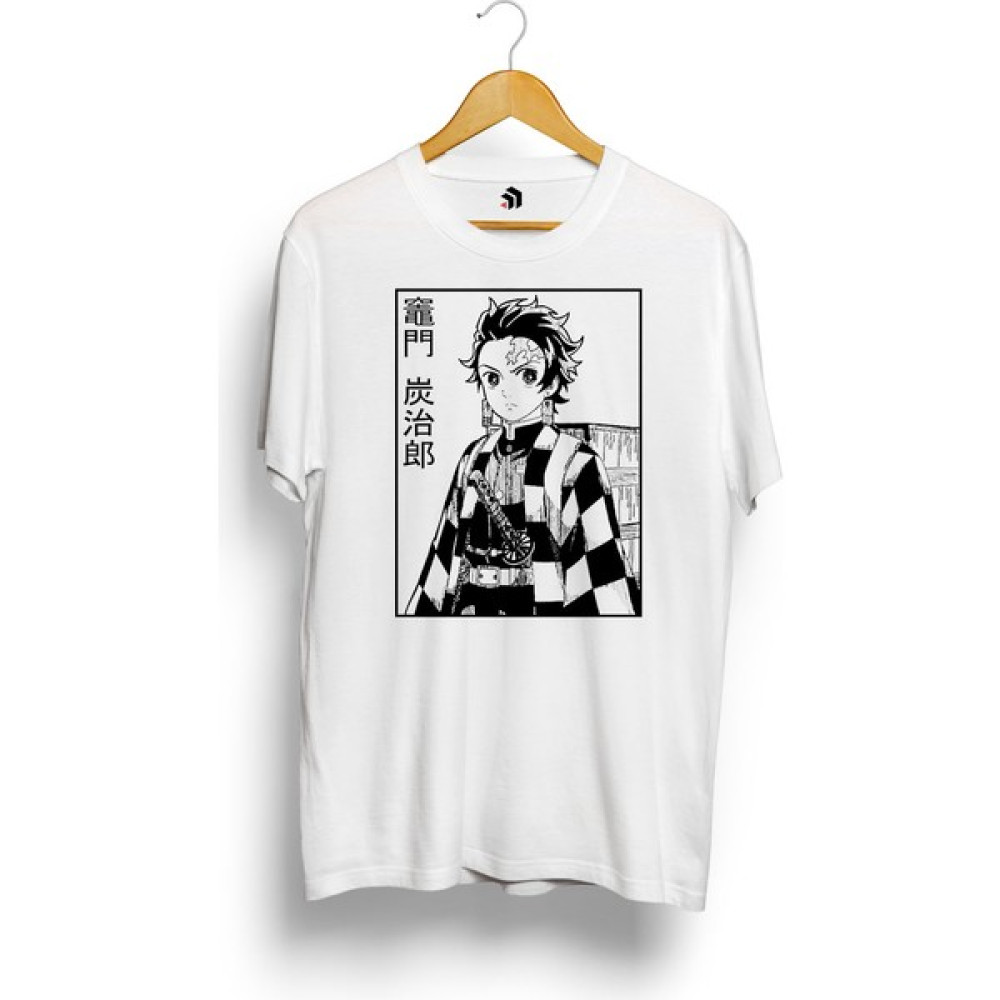 Karikaturstore Tanjiro Demon Slayer Kimetsu No Yaiba Anime Baskılı Tişört Bayan T-shirt Fiyatı