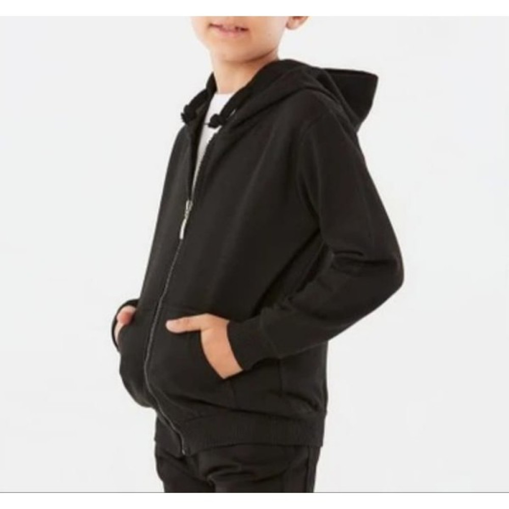 Karınca Erkek Çocuk Tek Renk Kapşonlu Fermuarlı Içi Şardonlu Kışlık Sweat Erkek Çocuk Sweatshirt Fiyatı