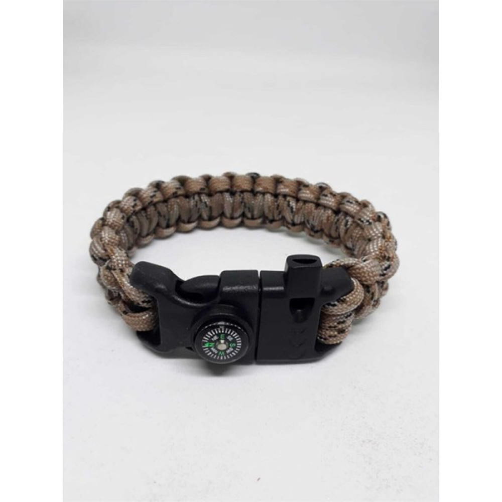 Karışık Renkli Paracord Survival Bileklik (Bıçak, Pusula, Ateş Başlatıcı Magnezyum ve Ikaz Düdüğü) - Standart - Sarı Oto Boyaları Fiyatı