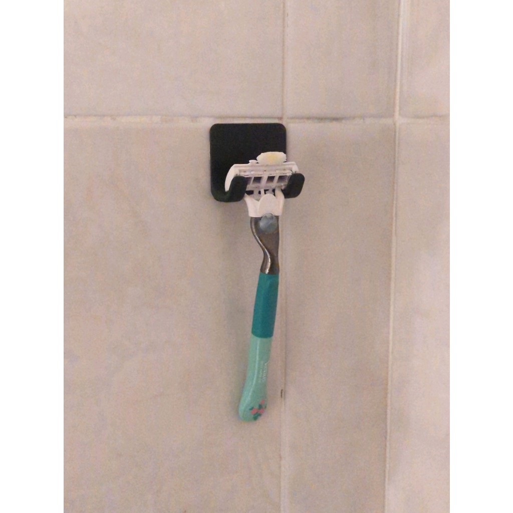 Kariyer 1 Adet Permatik Tutucu - Yapışkanlı Banyo Düzenleyici - Jilet Tutucu Aparat - Çok Amaçlı Banyo Askısı - Siyah Diğer Fiyatı