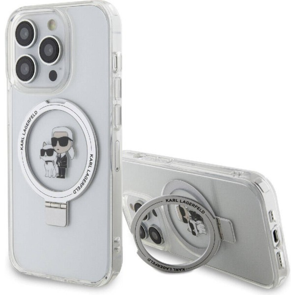 KARL LAGERFELD Apple iPhone 15 Pro Max Karl Lagerfeld Lisans Magsafe Özellik K&c Ikonik Ring Standlı Beyaz Cep Telefonu Kılıfı Fiyatı