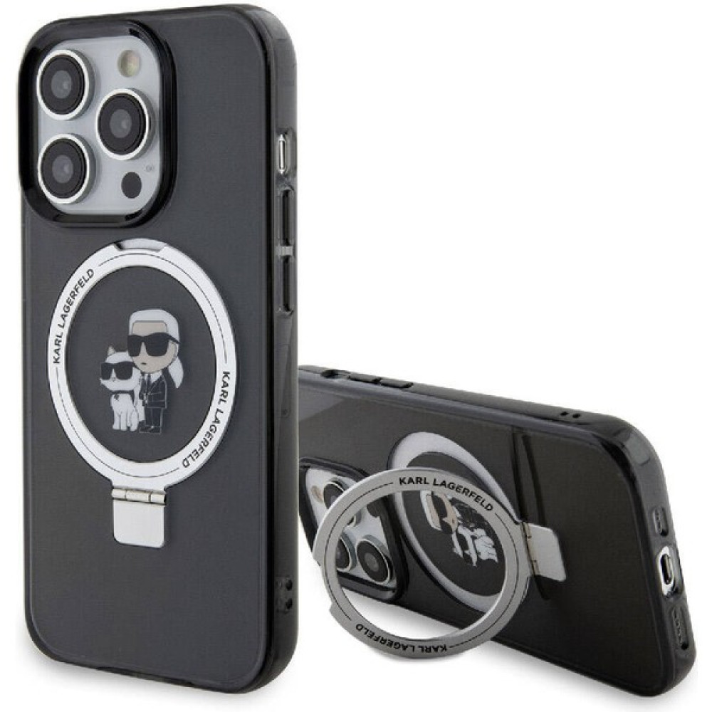 KARL LAGERFELD Apple iPhone 15 Pro Max Karl Lagerfeld Lisans Magsafe Özellik K&c Ikonik Ring Standlı Siyah Cep Telefonu Kılıfı Fiyatı