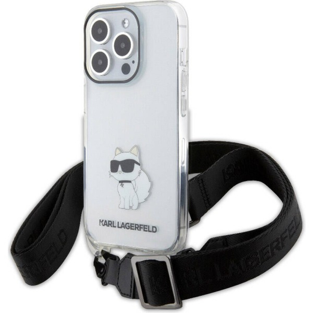 KARL LAGERFELD Apple iPhone 15 Pro Max Karl Lagerfeld Lisanslı Boyun Askılı Choupette Ikonik Crossbody Şeffaf Cep Telefonu Kılıfı Fiyatı