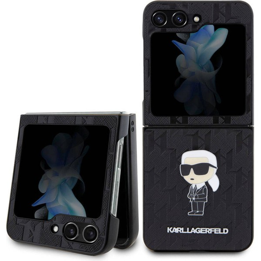 KARL LAGERFELD Galaxy Z Flip 5 Kılıf Karl Lagerfeld Orjinal Lisanslı Kl Desenli Karl Ikonik Saffiano Kapak Siyah Cep Telefonu Kılıfı Fiyatı