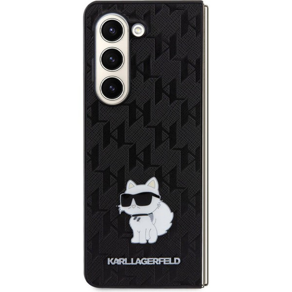 KARL LAGERFELD Galaxy Z Fold 5 Kılıf Karl Lagerfeld Orjinal Lisanslı Kl Desenli Choupette Ikonik Saffiano Siyah Cep Telefonu Kılıfı Fiyatı