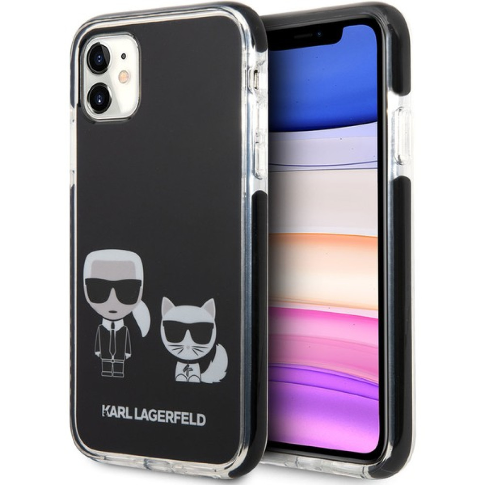 KARL LAGERFELD iPhone 11 Uyumlu Kılıf Karl Lagerfeld Kenarları Siyah Silikon K&c Dizayn Kapak Cep Telefonu Kılıfı Fiyatı