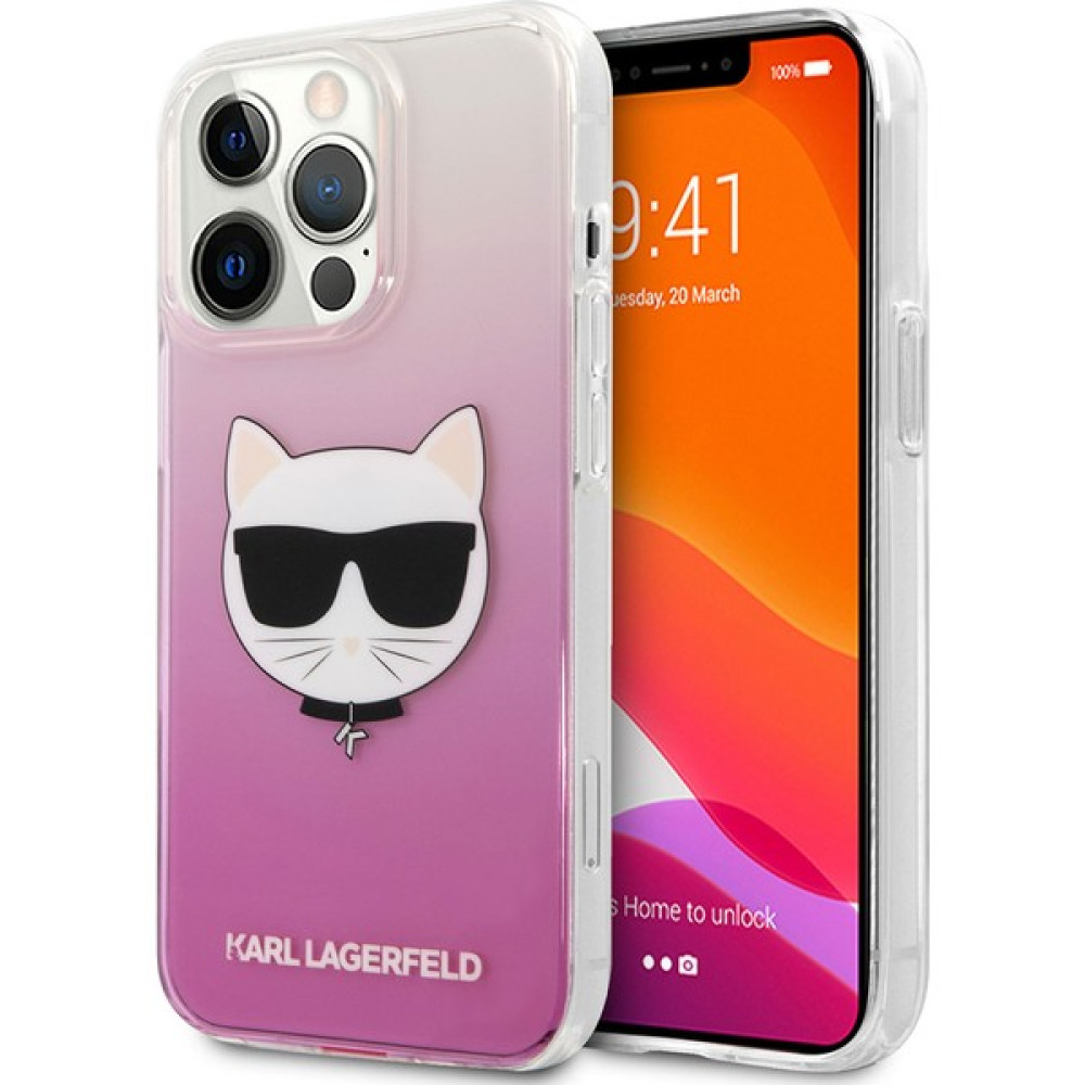 KARL LAGERFELD iPhone 14 Pro Uyumlu Kılıf Karl Lagerfeld Sert Tpu Choupette Dizayn Kapak - Pembe Cep Telefonu Kılıfı Fiyatı