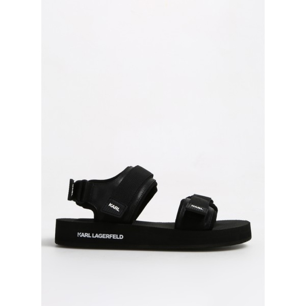 Karl Lagerfeld Siyah Erkek Sandalet Atlantık Double Strap Erkek Terlikleri ve Sandaletleri Fiyatı