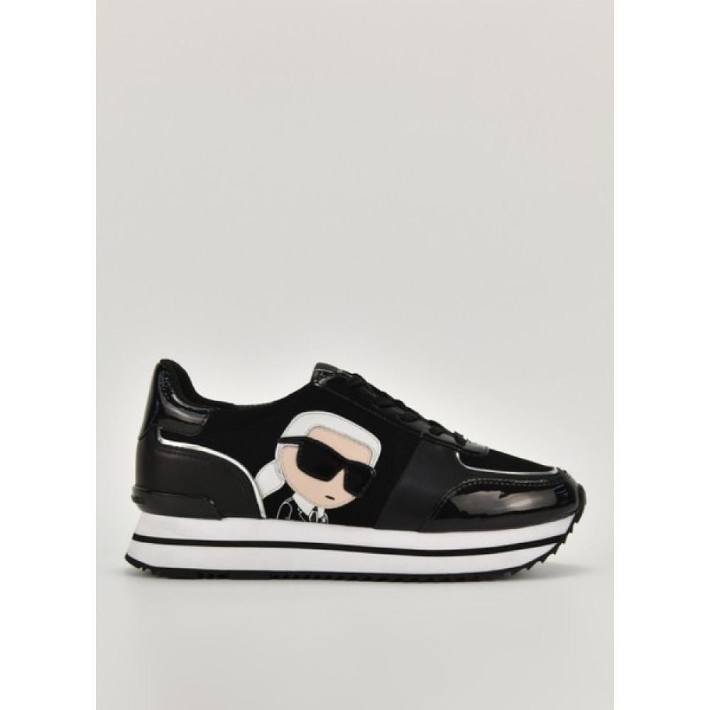 Karl Lagerfeld Siyah Kadın Deri Sneaker KL61930N Spor Ayakkabı Fiyatı