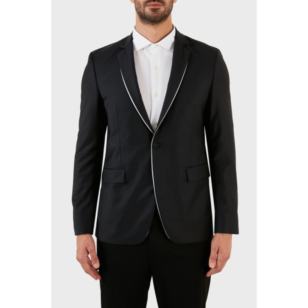 Karl Lagerfeld Yün Karışımlı Regular Fit Tek Düğmeli Çift Yırtmaçlı Ceket Erkek Ceket 155261 10 521096 990 Erkek Ceket Fiyatı