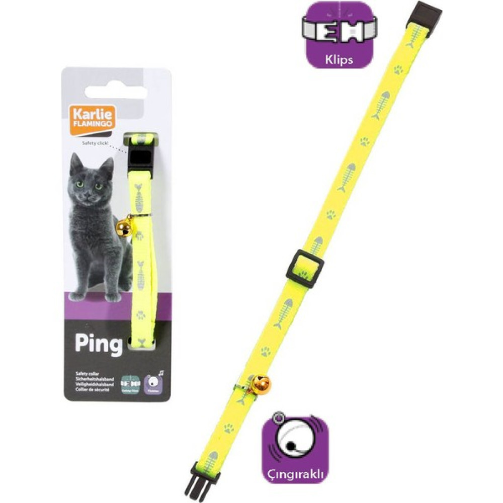 Karlie Kedi Tasması Çıng. 30Cm Sarı Evcil Hayvan Ürünleri Fiyatı