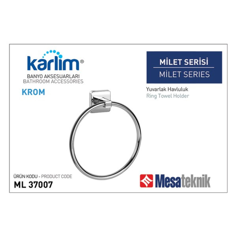 Karlim® ml 37007-K Milet Krom Yuvarlak Havluluk Oto Boyaları Fiyatı