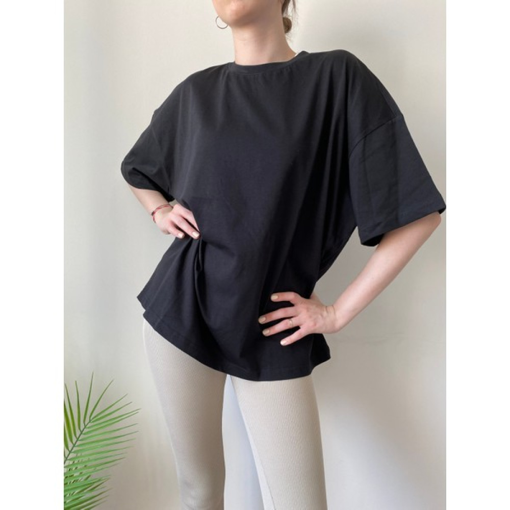 Karma Collection Siyah Renk Oversize T-Shirt Bayan T-shirt Fiyatı