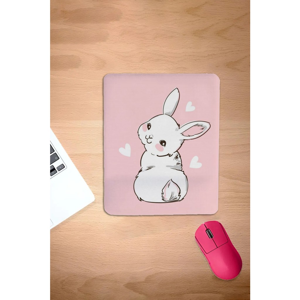 Karmat Dikdörtgen, Pembe Tavşan, Komik Tatlı Tavşan, Bilek Destekli, Konforlu Mousepad, Bilgisayar Faresi Pedi, Mousepadi Laptop Aksesuarı Dizüstü Bilgisayar Fiyatı