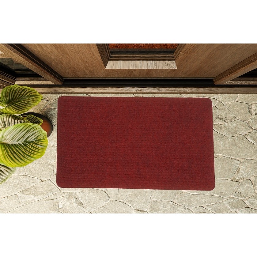Karmat Kapı Önü Paspası, Halılı Paspas, Paspas, 45*70-Bordo - 45 x 70 cm - Bordo Araca Özel Paspaslar Fiyatı