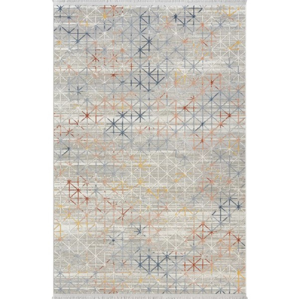 KARMEN HALI Lotus 8562 - 100 x 300 cm - Açık Gri Salon Halısı Fiyatı