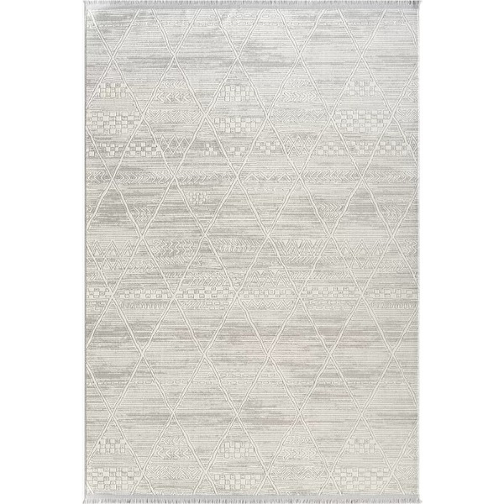KARMEN HALI Tokyo 1706 Halı - 97 x 200 cm - Açık Gri Salon Halısı Fiyatı