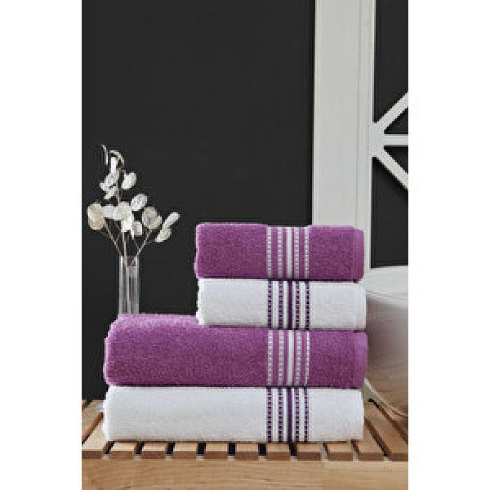 Karna Home 50x90 + 70x140 Cm Elvin 4'lü Banyo Havlusu Seti Banyo Havlusu Fiyatı