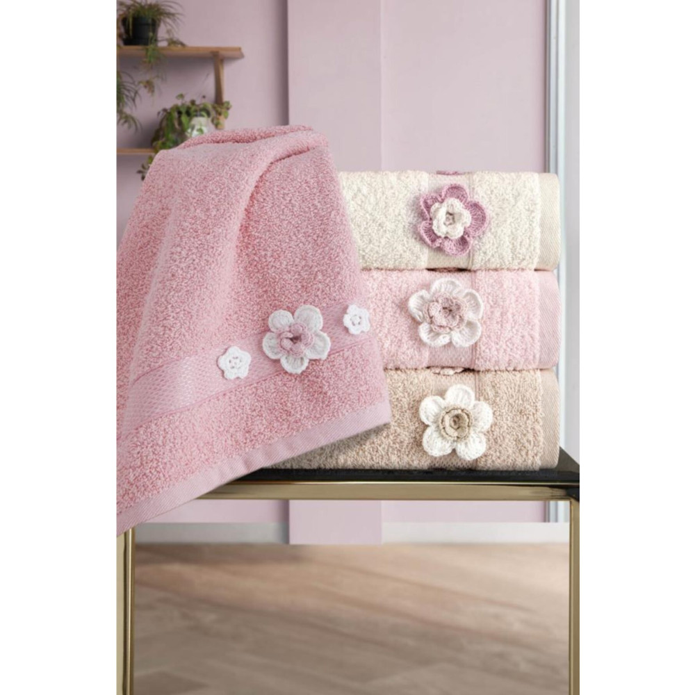 Karna Home Bukre Kutulu El Işlemeli Havlu Seti 4lü 50x85 Cm Banyo Havlusu Fiyatı
