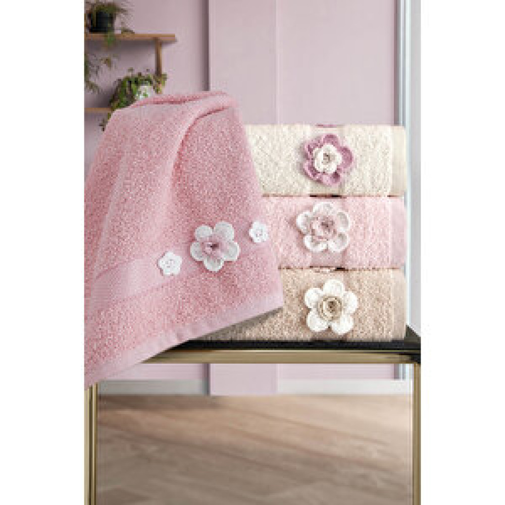 Karna Home Bukre Kutulu El İşlemeli Havlu Seti 4lü 50x85 Cm Banyo Havlusu Fiyatı
