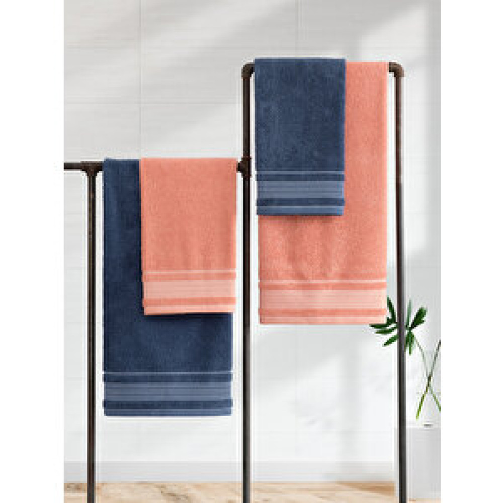 Karna Home Havlu Seti̇ 4lü Ladin 50x90 - 70x140 Pembe Lacivert Banyo Havlusu Fiyatı