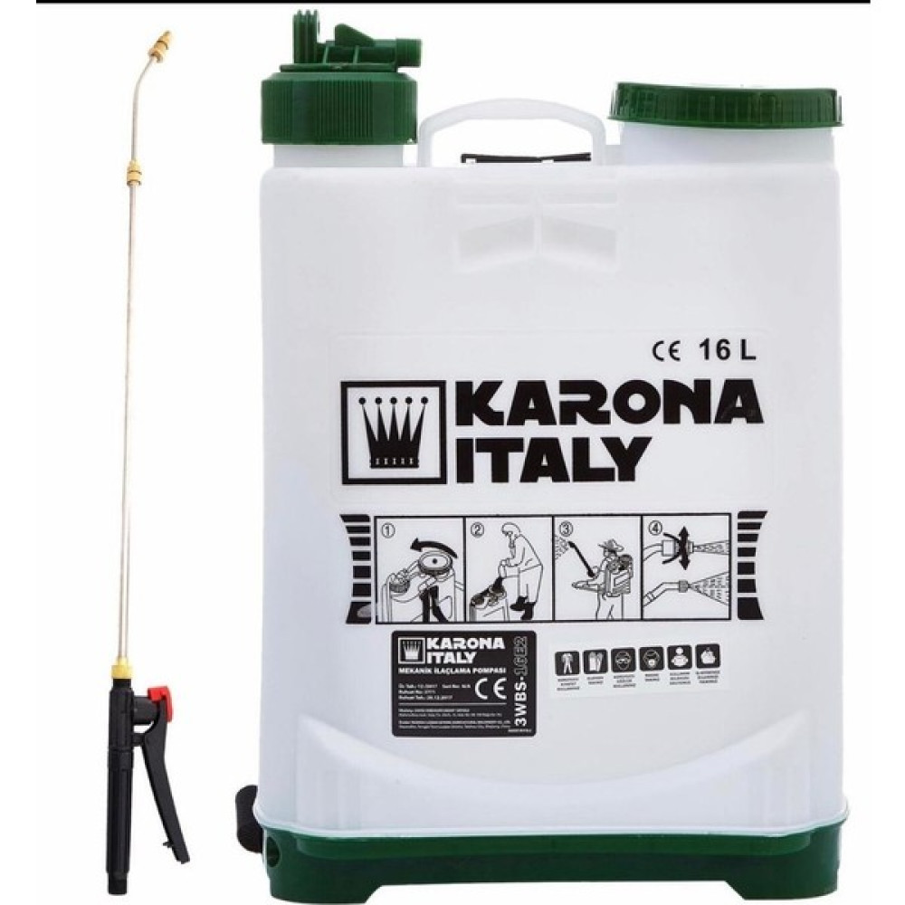 Karona Italy 16 Litre Mekanik Kollu Ilaclama Makinesi Pompası İlaçlama Makinesi Fiyatı