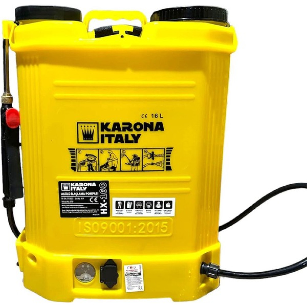 Karona Italy Şarjlı Püskürtme Makinesi Sırt 16 Lt İlaçlama Makinesi Fiyatı