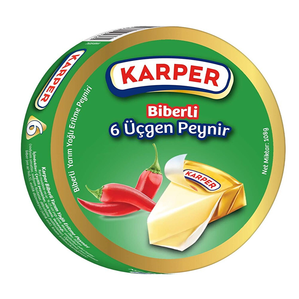 Karper Biberli Yarım Yağlı Eritme Peynir 108 g Peynir Fiyatı