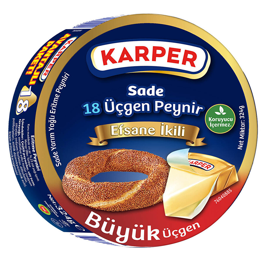 Karper Üçgen Peynir 18'li 324g Peynir Fiyatı