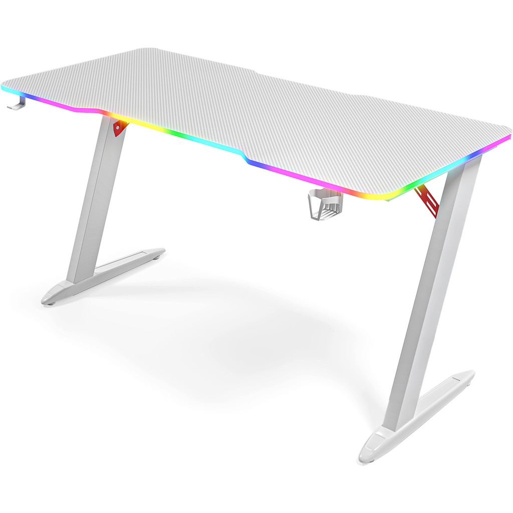 Karr Gaming Thunder 25mm RGB Aydınlatmalı Oyuncu Masası | Beyaz Karbon Fiber Kaplama - 140 x 65 Bilgisayar Masası Fiyatı