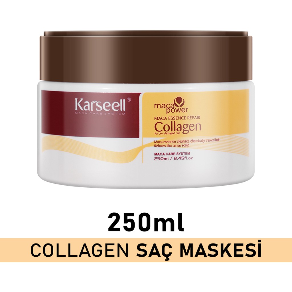 Karseell Kolajen Saç Bakım Maskesi 250 ml Onarıcı Krem Tüm Saçlar İçin Vegan Formül Diğer Fiyatı
