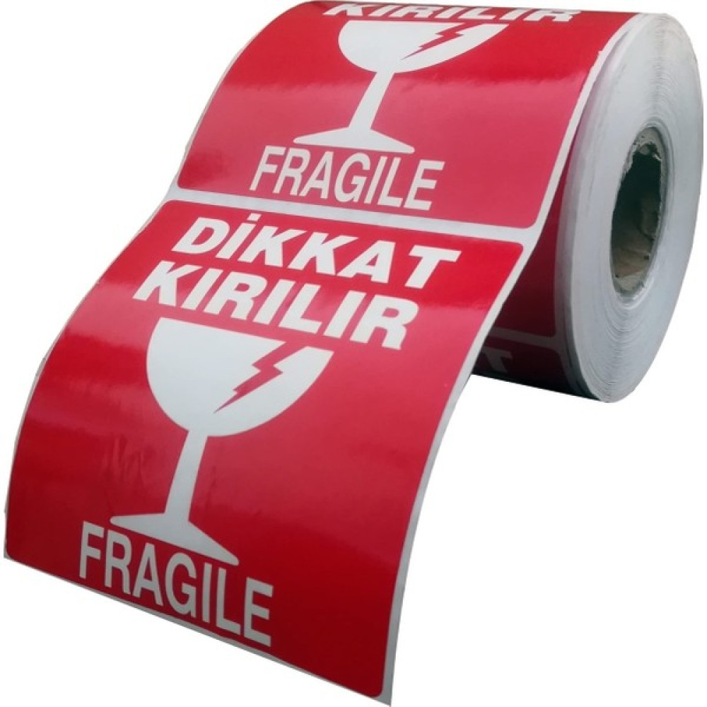 Kartallar Etiket Dikkat Kırılır Etiketi 100X100MM 250 Sarımlı 1 Rulo Barkod Okuyucular Fiyatı