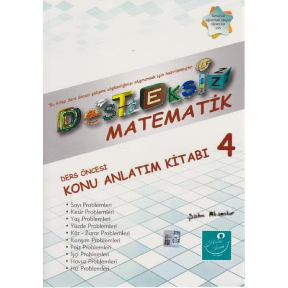 Kartezyen Desteksiz Matematik: Ders Öncesi Konu Anlatım Kitabı 4 - Şahin Aksankur Matematik Fiyatı