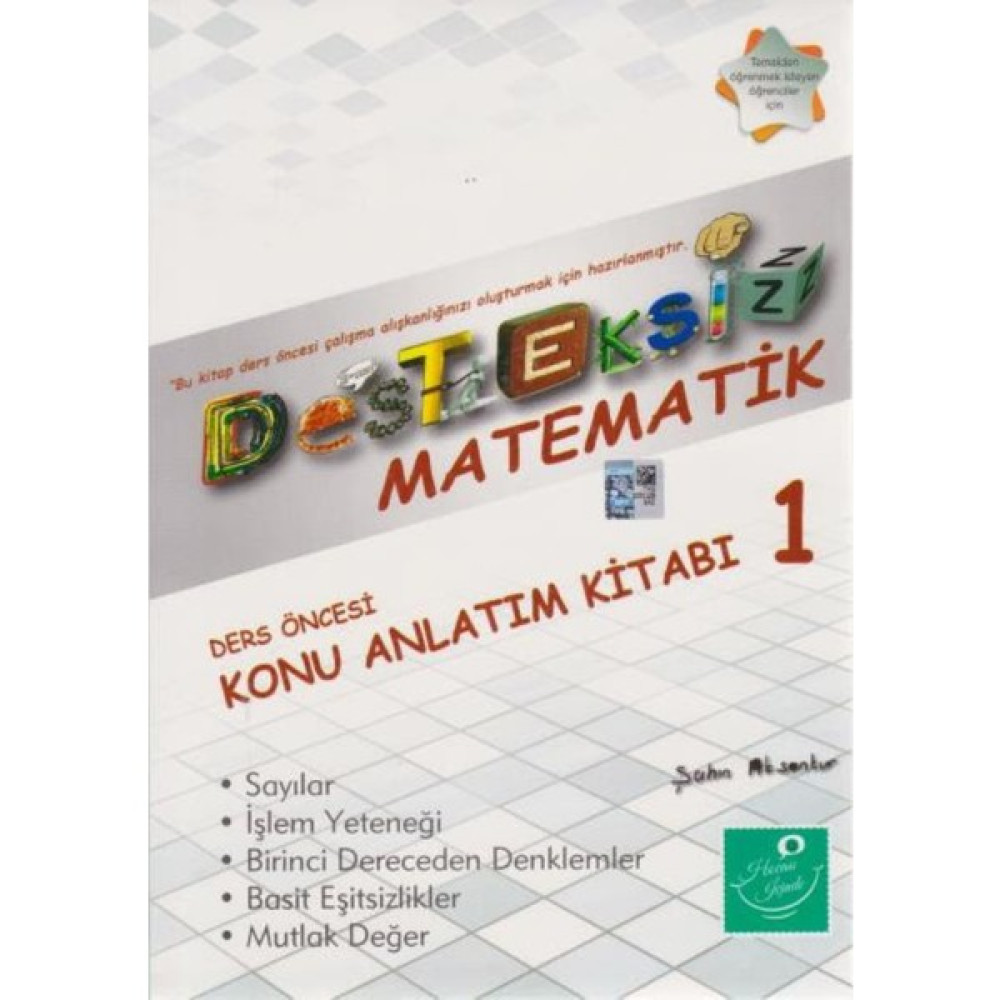 Kartezyen Desteksiz Matematik:Ders Öncesi Konu Anlatım Kitabı 1 - Şahin Aksankur Matematik Fiyatı