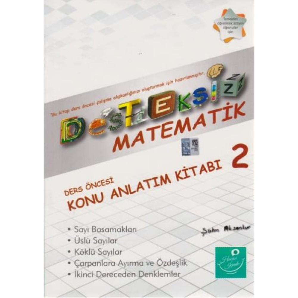 Kartezyen Desteksiz Matematik:Ders Öncesi Konu Anlatım Kitabı 2 - Şahin Aksankur Matematik Fiyatı