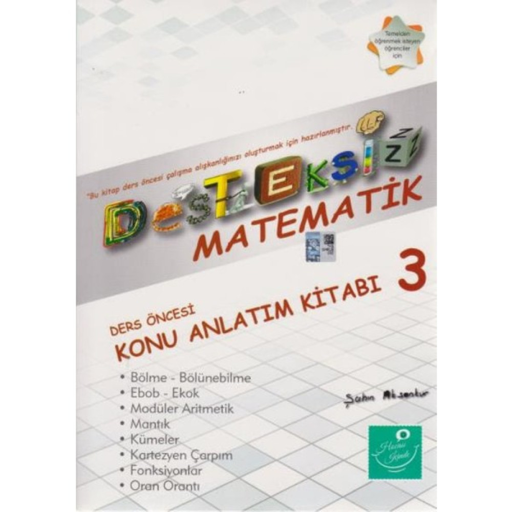 Kartezyen Desteksiz Matematik:Ders Öncesi Konu Anlatım Kitabı 3 - Şahin Aksankur Matematik Fiyatı