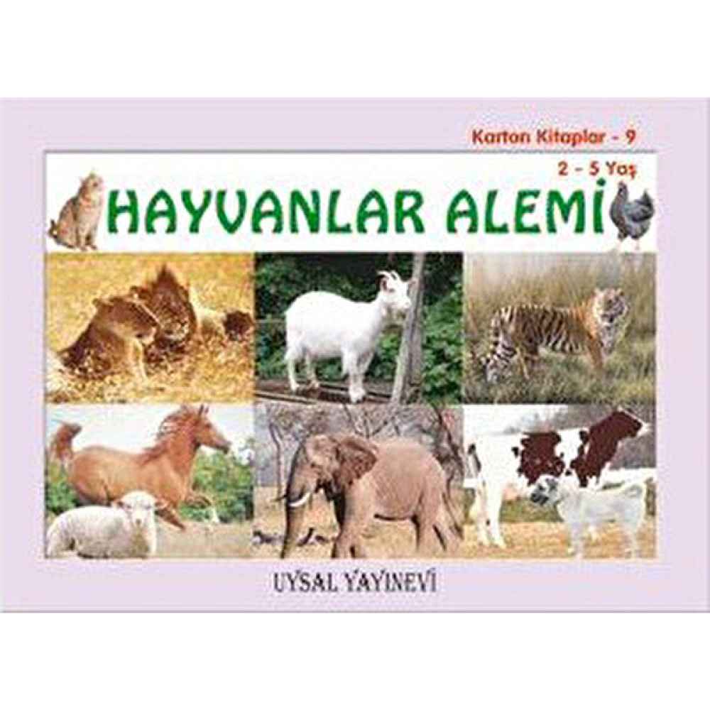 Karton Kitap - 9 - Hayvanlar Alemi (2-5 yaş) Okul Öncesi Eğitici & Öğretici Kitaplar Fiyatı