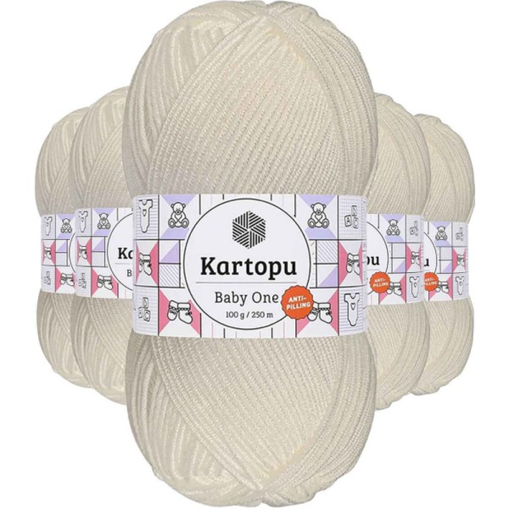 Kartopu 5 Adet Baby One Tüylenmeyen El Örgü Ipi Yünü Kırık Beyaz K019 - 36 - 37 - # Oyun & Hobi Fiyatı
